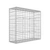 SONGMICS Gabion Kosár Horganyzott Acél Kőtartó 100 x 90 x 30 cm Ezüst
