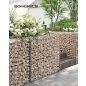   SONGMICS Gabion Kosár Horganyzott Acél Kőtartó 100 x 90 x 30 cm Ezüst