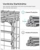 SONGMICS Gabion Kosár Horganyzott Acél Kőtartó 100 x 90 x 30 cm Ezüst