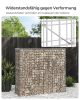 SONGMICS Gabion Kosár Horganyzott Acél Kőtartó 100 x 90 x 30 cm Ezüst