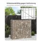 SONGMICS Gabion Kosár Horganyzott Acél Kőtartó 100 x 90 x 30 cm Ezüst