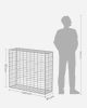 SONGMICS Gabion Kosár Horganyzott Acél Kőtartó 100 x 90 x 30 cm Ezüst