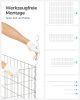 SONGMICS Gabion Kosár Horganyzott Acél Kőtartó 100 x 90 x 30 cm Ezüst