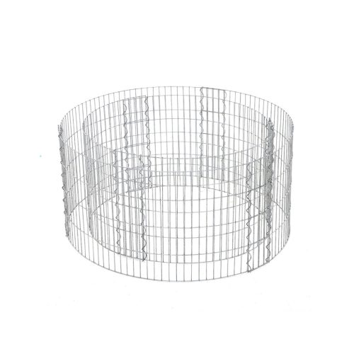 SONGMICS Kerti Kör Alakú Gabion Virágtartó Horganyzott Acélból 90 x 40 cm