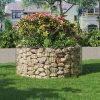 SONGMICS Kerti Kör Alakú Gabion Virágtartó Horganyzott Acélból 90 x 40 cm