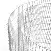 SONGMICS Kerti Kör Alakú Gabion Virágtartó Horganyzott Acélból 90 x 40 cm