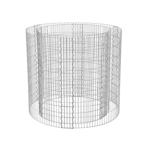 SONGMICS Kerti Henger Gabion Kőkosár Horganyzott Acél Virágágyás 90 x 80 cm