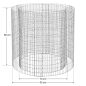 SONGMICS Kerti Henger Gabion Kőkosár Horganyzott Acél Virágágyás 90 x 80 cm