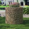 SONGMICS Kerti Henger Gabion Kőkosár Horganyzott Acél Virágágyás 90 x 80 cm