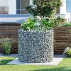 SONGMICS Kerti Henger Gabion Kőkosár Horganyzott Acél Virágágyás 90 x 80 cm