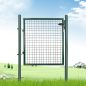 SONGMICS Horganyzott Acél Kerti Kapu Zöld Zárható 87 x 100 cm