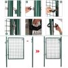 SONGMICS Horganyzott Acél Kerti Kapu Zöld Zárható 87 x 100 cm