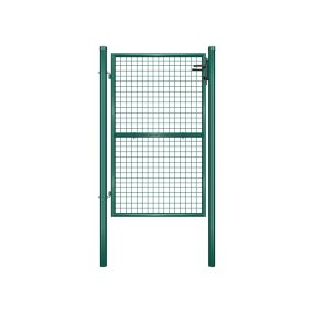   SONGMICS Horganyzott Acél Kerti Kapu Zöld Zárható 87 x 150 cm