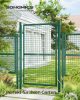 SONGMICS Horganyzott Acél Kerti Kapu Zöld Zárható 87 x 150 cm