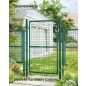   SONGMICS Horganyzott Acél Kerti Kapu Zöld Zárható 87 x 150 cm