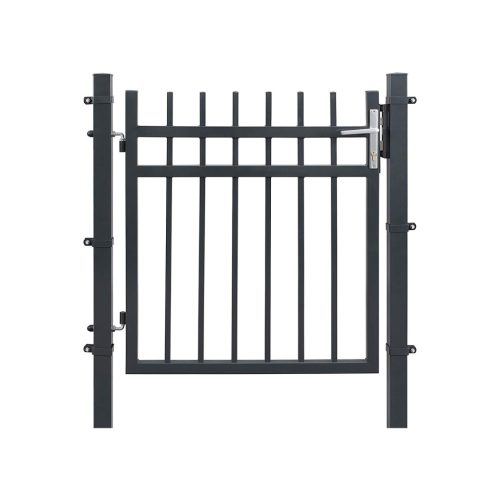 SONGMICS Horganyzott Vas Kerti Kapu Szürke Biztonsági Zárral