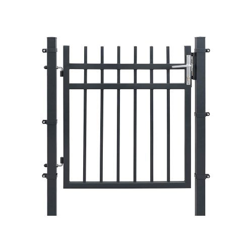 SONGMICS Horganyzott Vas Kerti Kapu Szürke Biztonsági Zárral