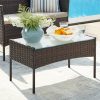 SONGMICS GGF004K05 Polyrattan Kerti Bútor Szett Barna-Bézs