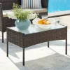 SONGMICS GGF004K05 Kerti Bútor Szett PE Polyrattan Barna-Taupe