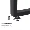 SONGMICS 3 részes kerti bútor szett polyrattan kültéri terasz erkély asztal 2 székkel fekete