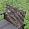SONGMICS GGF010G05 Polyrattan Kerti Bútor Szett Fekete-Szürke