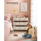   SONGMICS Gyerekszoba Tároló Rendszer 9 Kivehető Textil Dobozzal Felhőfehér