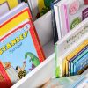 SONGMICS Űrhajós Gyerekkönyvespolc Játéktároló Kerekes Fiókkal Fehér