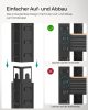 SONGMICS Ipari Polcrendszer Rusztikus MDF Polcokkal Fekete-Barna 150 cm