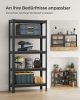 SONGMICS Ipari Polcrendszer Rusztikus MDF Polcokkal Fekete-Barna 150 cm