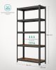 SONGMICS Ipari Polcrendszer Rusztikus MDF Polcokkal Fekete-Barna 150 cm
