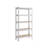 SONGMICS 5 szintes tárolópolc acél csavarozás nélküli szerelés ezüst 30 x 75 x 150 cm