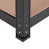 SONGMICS 5 szintes polcrendszer acél MDF fekete szerszám nélküli összeszerelés