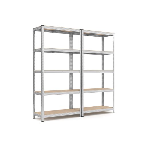 SONGMICS GLR040E02 Nagy Teherbírású Acél Polcrendszer Szett Ezüst