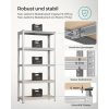 SONGMICS GLR040E02 Nagy Teherbírású Acél Polcrendszer Szett Ezüst