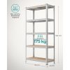 SONGMICS GLR040E02 Nagy Teherbírású Acél Polcrendszer Szett Ezüst