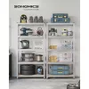 SONGMICS 5-szintes Polcrendszer 2 db Acél Tárolópolc Szerszámmentes Összeszerelés Garázsba 40 x 90 x 180 cm Ezüst