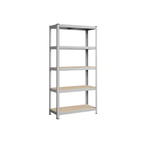   SONGMICS 5 szintes acél tárolópolc MDF polclapokkal ezüst 40 x 90 x 180 cm szerszám nélküli összeszerelés