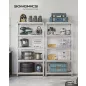   SONGMICS 5 szintes acél tárolópolc MDF polclapokkal ezüst 40 x 90 x 180 cm szerszám nélküli összeszerelés
