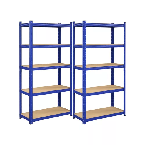 SONGMICS Nagy Teherbírású Acél Polcrendszer Szett Kék 875 kg