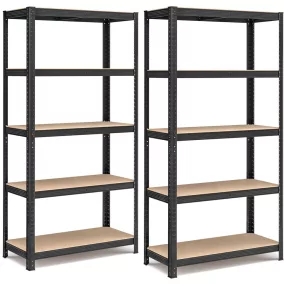 SONGMICS Nagy Teherbírású Acél Polcrendszer Szett Fekete