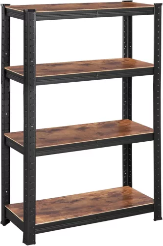 SONGMICS GLR044B11 Ipari Stílusú Állvány Rozsdabarna és Fekete 520 kg Teherbírás