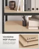 SONGMICS nehézteherbírású polcrendszer 2 db-os szett acél MDF fekete 520 kg teherbírás állítható polcokkal