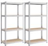 SONGMICS Nagy Teherbírású Acél Polcrendszer MDF Lapokkal Szürke
