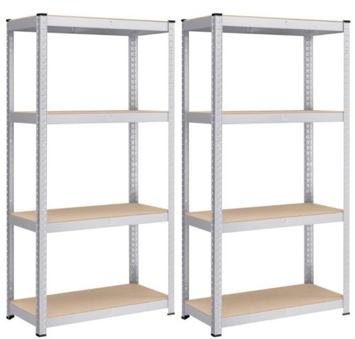 SONGMICS Nagy Teherbírású Acél Polcrendszer MDF Lapokkal Szürke