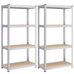   SONGMICS 2 darabos acél polcrendszer MDF lapokkal állítható magassággal