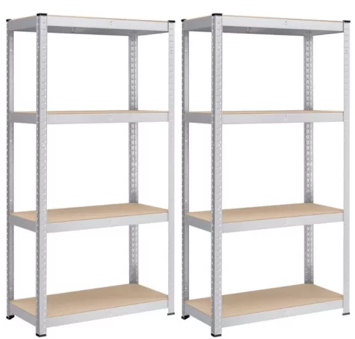 SONGMICS 2 darabos acél polcrendszer MDF lapokkal állítható magassággal