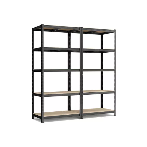 SONGMICS Nagy Teherbírású Acél Polcrendszer Szett Fekete 600 kg