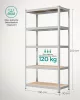 SONGMICS 5-szintes Ipari Tárolóállvány Acél Vázzal 600 kg Teherbírással Ezüst