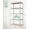 SONGMICS 5-Szintes Ipari Tárolóállvány Szett Acél Ezüst