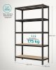 SONGMICS Nagy Teherbírású Acél Polcrendszer 875 kg Fekete